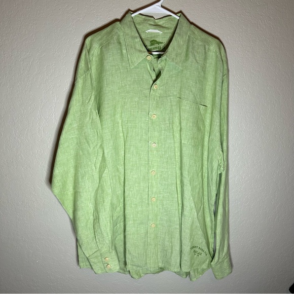 Tommy Bahama Other - Tommy Bahama Linen Green Casual Button Down Shirt